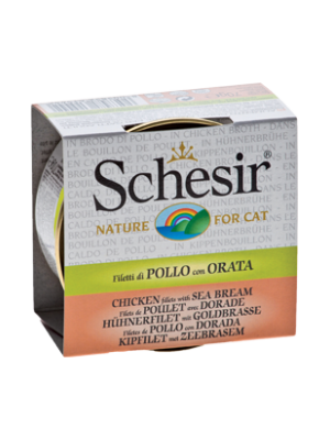 SCHESIR GATO FILETE DE FRANGO COM DOURADA EM CALDO DE FRANGO 70GR